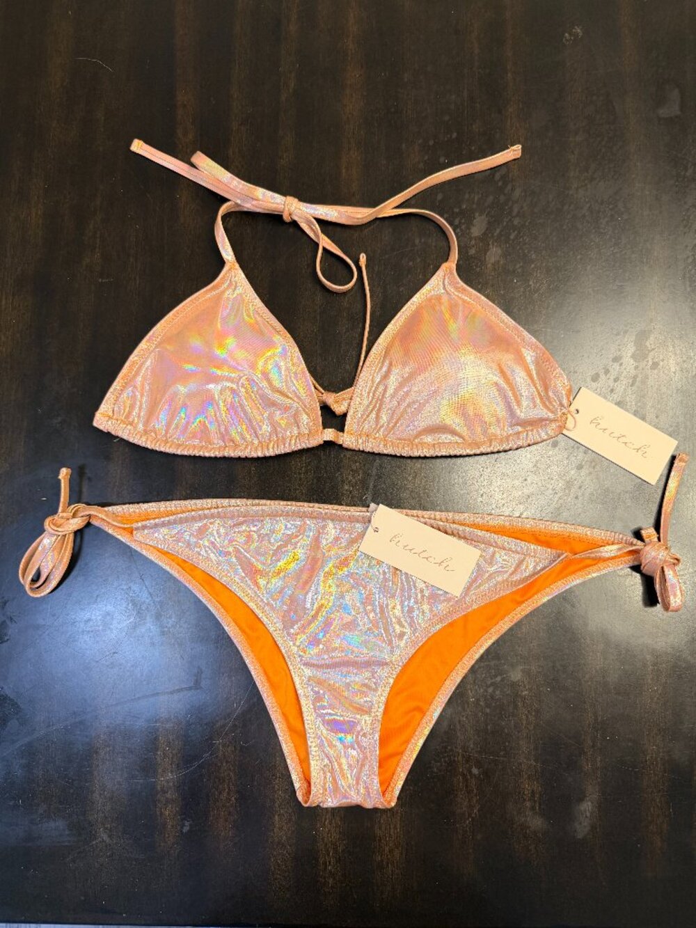 Hutch Orange Shimmer Bikini Set